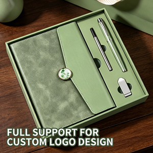 Luxury Handmade Corporate Gifts Set with Screen Printing PU Leather Cover for Small Business Ideas and Women's Christmas - Product Image 1