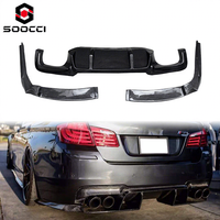Pour BMW série 5 M5 F10 F18 fibre de carbone PSM Style diffuseur arrière voiture pare-chocs arrière séparateur inférieur Spoiler lèvre Kit de carrosserie