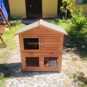 Meilleures ventes : Cage élégante pour animaux de compagnie en bois massif FSC, style moderne et luxueux, pour lapins et chats, adaptée aux petits animaux. - Product Image 2