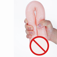 Dildo double flexible pour femmes, en TPE souple et réaliste, étanche et écologique, double usage pour le plaisir individuel ou en couple, préliminaires intimes