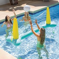 But de sport aquatique portable en PVC pour l'extérieur, filet de volley-ball gonflable