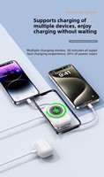 Batterie externe portable à charge rapide 22,5 W 20000 mAh avec support magnétique pour ordinateur portable, téléphone portable