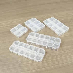 Transparent Plastic Storage Box With Compartments For Jewelry Nail Art And Fishing Gear Organization Desktop Organizer - Product Image 1