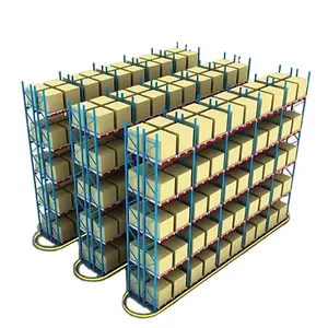 Sistema di scaffalature per stoccaggio di attrezzature per carichi pesanti in acciaio ad alta densità per corridoi molto stretti VNA rack per magazzino