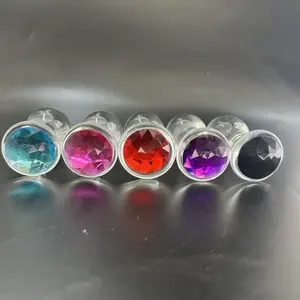 Juego de Tapones Anales de Cristal Transparente de Alta Calidad para Adultos, Regalo BDSM, <span class=keywords><strong>Dilatador</strong></span>, Joyería de Cristal para Mujeres, Tapón Anal de Cristal - Product Image 2