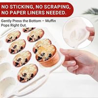 Moule à cupcakes en silicone antiadhésif sans BPA, facile à démouler, réutilisable, écologique, compatible four et lave-vaisselle, ustensile de cuisine