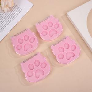 Boîte à blush vide en plastique rose personnalisée avec étiquette privée, palette de fards à paupières, conteneur cosmétique vide, étui compact pour poudre - Product Image 1