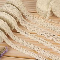 Vente en gros d'usine : Dentelle en coton pur ajourée, noir, blanc, beige, pour la décoration de vêtements et le matériel de couture DIY