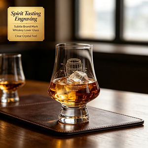 Verre à whisky en cristal personnalisé, style tulipe classique, base lourde, capacité de 6,76 oz, idéal pour les bars et les hôtels - Product Image 6