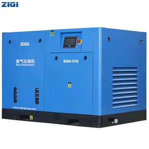 Chinees Merk Op Grote Schaal Gebruikt Geluidsarme 37 Kw 220V Geforceerde Luchtkoeling Ac Power Dubbele Fasen Luchtcompressor Voor De Industrie.