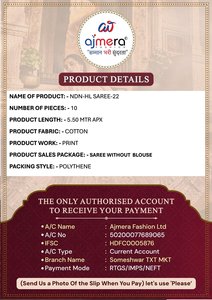 Ajmera Stylish Traditional Cotton <b>Saree</b> Elegant Soft Printed Ethnic Outfit for Women Casual Party Wear Quick Dry All Seasons - Product Image 4