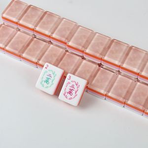 166pcs 30mm Mini American <b>Mahjong</b> <b>Set</b> 4 Layer Acrylic Crystal Colorful Transparent Tiles Lightweight Portable Travel Game <b>Set</b> - Product Image 5