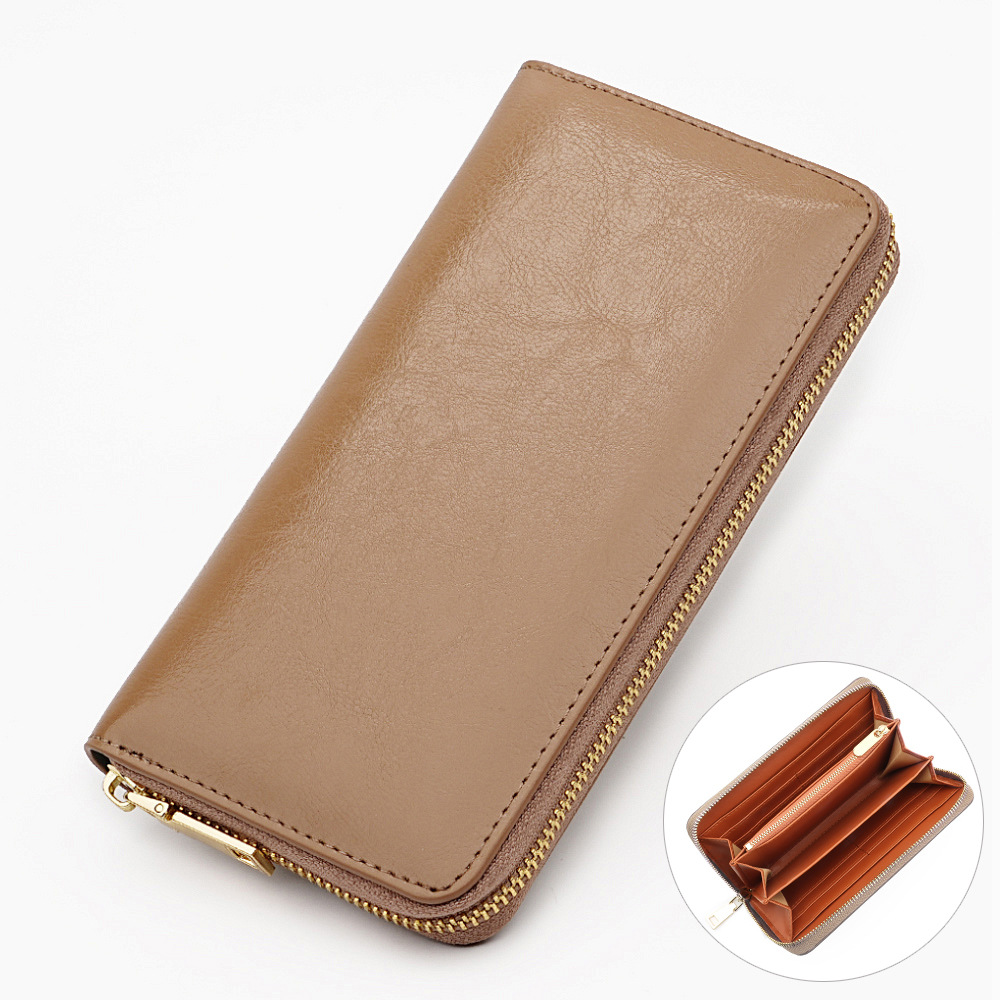 Oil wax cowhide [outer gray+inner brown]