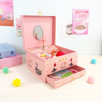 Caja Musical Giratoria Elegante Personalizada de Alta Calidad Yiyu, Melodía Personalizada, Forro de Papel de Terciopelo, Almacenamiento de Joyas de Lujo Ecológico