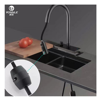 Robinet de cuisine à affichage numérique à poignée unique pour eau chaude et froide Robinet d'évier de bassin cascade de Table de style classique Choix populaire