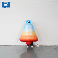 Cloche à vœux gonflable colorée personnalisée, cloche géante gonflable pour la publicité commerciale en extérieur, accessoire de décoration d'événements