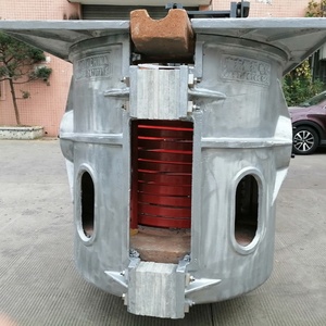 Tungku Induksi 100kg 500kg 1T untuk Peleburan Logam Bekas Besi Baja Tembaga, Tungku Peleburan Industri 2T-5 Ton - Product Image 4