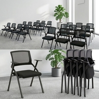 Chaises de conférence commerciales modernes empilables avec assise rembourrée, chaise de formation pour salle de conférence, applicable au bureau