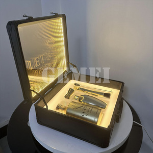 Hot bán biểu tượng tùy chỉnh led Hộp Quà Tặng hiển thị LED gương chai thuyết trình người giữ rượu vang - Product Image 6