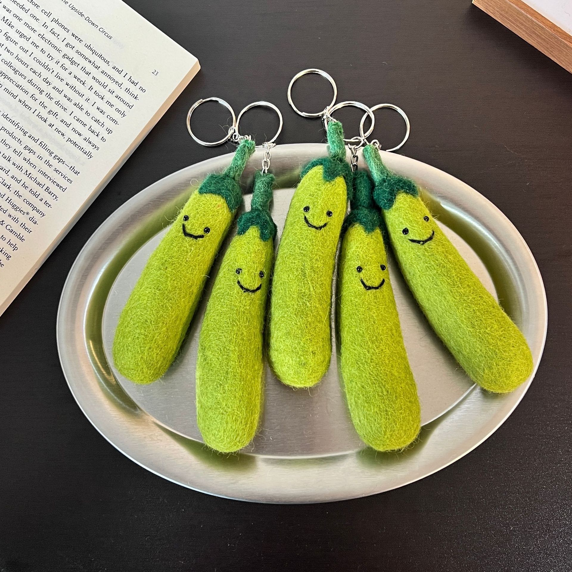 Porte-clés en feutre de laine Fruits Légumes *A