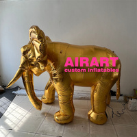 Éléphant gonflable argenté de campagne de publicité. Éléphant gonflable pour l'affichage