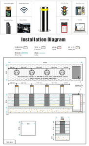 XZL 수동 차도 보안 반자동 유압 볼라드 개폐식 수동 주차 장벽 수동 낙하 주차 장벽 - Product Image 2
