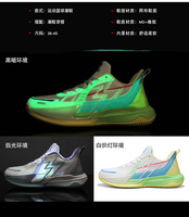 Chaussures de basket-ball absorbant les chocs antidérapantes résistantes à l'usure de haute qualité doublure en maille lumineuse mode tendance Style de marche