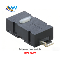 D2LS-21 Interrupteur à point gris, bouton poussoir pour clavier et souris, micro-interrupteur