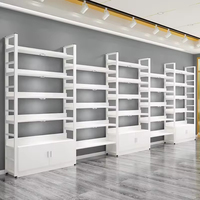 Support de parfum et armoire de comptoir en bois grainé personnalisé, étagère de supermarché pour la décoration de magasin et présentoir de parfum en métal