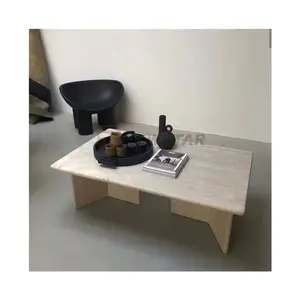 현대적인 디자인 석회화 커피 테이블 거실 천연석 테이블 노드 대리석 커피 테이블