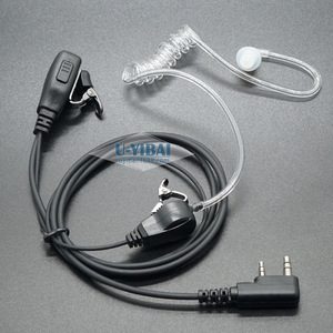 Casque talkie-walkie de type K avec embouts auriculaires transparents à conduit d'air, longueur 120 cm, pour utilisation tactique de sécurité - Product Image 1