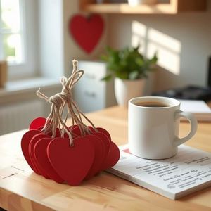 Valentine's Day Heart-shaped Boxwood Modern Simple Design Heart Hanging Decoration Miniature Decorative Pendant - Product Image 4