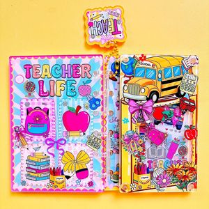 Abalorio acrílico para cuaderno DIY, cuaderno A5/A7 de anime y dibujos animados, cuaderno A7 de hojas sueltas hecho a mano con efecto agitador - Product Image 1