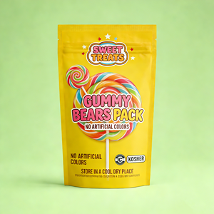 Sacs <span class=keywords><strong>en</strong></span> <span class=keywords><strong>plastique</strong></span> refermables Dexin de 3 x 4 pouces, à fermeture éclair, pour bonbons gélifiés et bonbons mous - Product Image 2