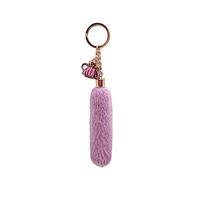 Porte-clés en peluche pour voiture, doux, écologique, durable, mignon, avec pompon en fourrure en forme de queue de loup, breloque pour sac à main, cadeaux