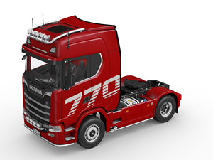 Camion tracteur RC K770S 4X2 à l'échelle 1:14, télécommande 2.4G, tête de semi-remorque en métal simulée, modèle d'ingénierie RTR - Product Image 1