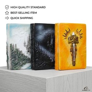Carnet A5 en résine - Relief 3D Château et Chevalier gothiques - Journal d'art en résine époxy - Vente en gros pour les boutiques de cadeaux et les joueurs de RPG - Product Image 1