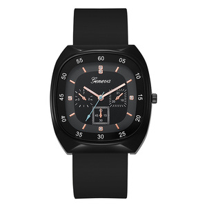 Reloj de Pulsera de Silicona para Mujer, Diseño Cuadrado, Elegante Reloj de Cuarzo de Tres Agujas para Exportación - Product Image 4