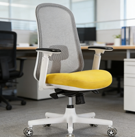 La chaise de bureau exécutive entièrement en mesh, conçue de manière ergonomique, est dotée d'un soutien lombaire réglable et d'une fonction de rotation.