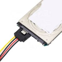 Cable de alimentación SATA doble 15P a 15P con blindaje de cobre y PVC para disco duro y unidad óptica, accesorios de puerto serie para computadora