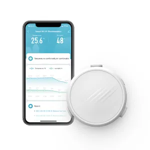 Sigmawit TUYA termometer higrometer WiFi, Sensor suhu dan kelembaban nirkabel dengan peringatan pemberitahuan ekspor Data