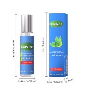 Roll-on d'huile rafraîchissante à la menthe poivrée 10ml – Aromathérapie, antibactérien, anti-démangeaisons, apaise les irritations cutanées, soulage les maux de tête - Product Image 2