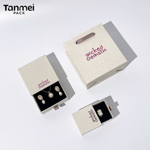 Caja de Embalaje de Joyería con Logotipo Personalizado, Caja de Regalo Pequeña de Cartón con Cajón para Anillo, Collar, Pendientes, Pulsera, Colgante - Product Image 6