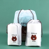 Sac cadeau personnalisé Unione avec logo, motif animal de dessin animé, en feutre, EVA/PVC/PE, sac en plastique givré avec cordon de serrage, sacs d'emballage personnalisés pour vêtements
