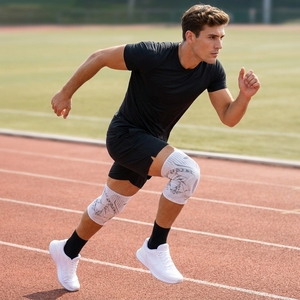 <span class=keywords><strong>Genouillère</strong></span> de sport personnalisée avec logo, coussinet en gel de silicone <span class=keywords><strong>et</strong></span> stabilisateurs à ressort, faible MOQ, design unique, manchon de compression pour genou, OEM - Product Image 6
