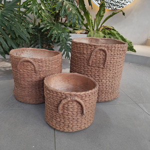 Eleganti Vasi per Fiori in Fibra <span class=keywords><strong>di</strong></span> <span class=keywords><strong>Argilla</strong></span>, Grandi, Leggeri e Resistenti, per Interni/Esterni, Finitura Verniciata, Ecologici con Foro <span class=keywords><strong>di</strong></span> Drenaggio - Product Image 5
