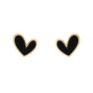 Aretes de Botón Minimalistas de Corazón LOVE en Blanco y Negro para Mujer, Pendientes de Cristal con Estrás Elegantes y de Moda, Joyería para Novia en Boda - Product Image 6