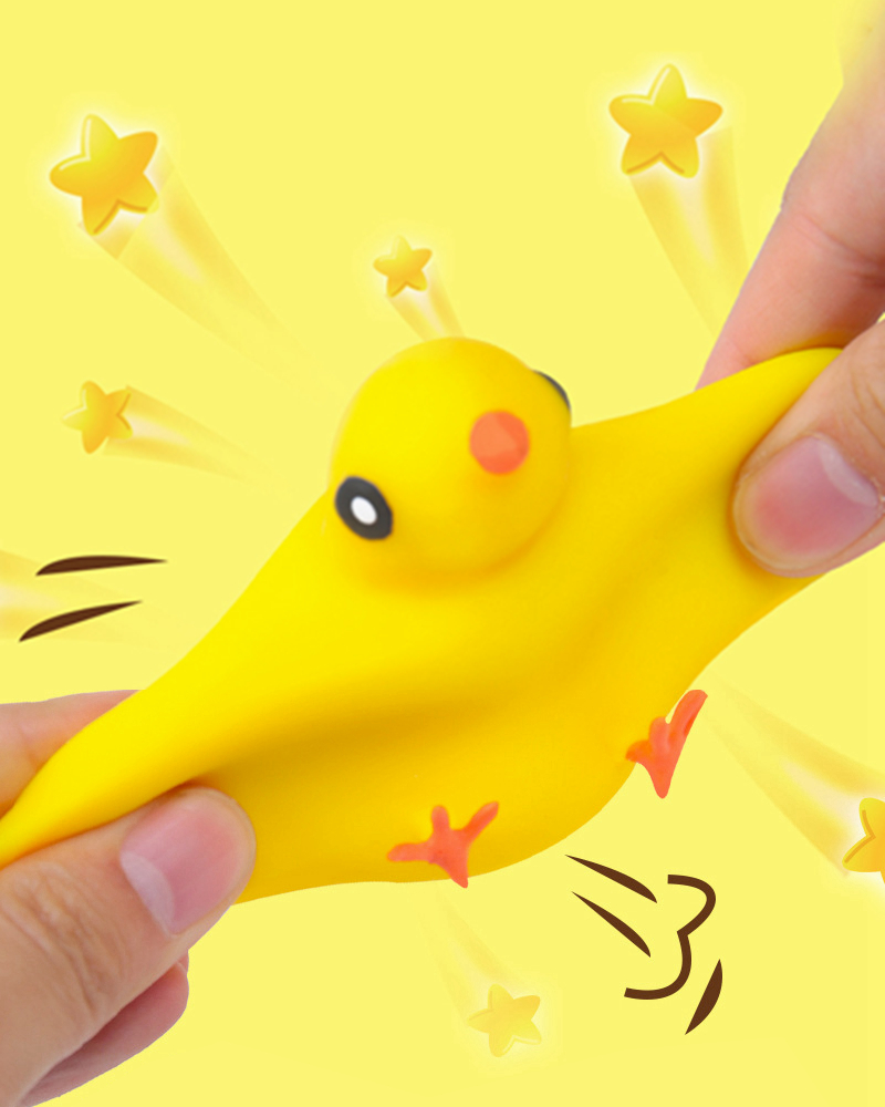 【レア】未開封 YELLOW FRIED CHICKENz グッズ 限定 EE467 TPR Yellow Chick Chicken Quick Rebound Vent Squishies