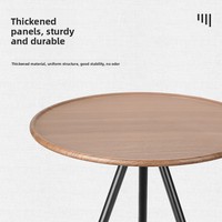 Table ronde de camping légère à hauteur réglable ; Table à thé pliable portable à trois pieds et support – Mobilier d'extérieur