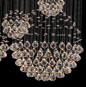 Lampadario Moderno in Cristallo a Goccia Grande con 11 Sfere, Lampada da Scala con 13 Lampadine GU10 - Product Image 5